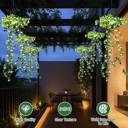 🔥2026 New Arrival ＆ Hot Sale🔥SOLAR-POWERED HANGING MILAN GRASS LIGHT! 💎 Lifelike Foliage, Auto On/Off & IP65 Waterproof ✨