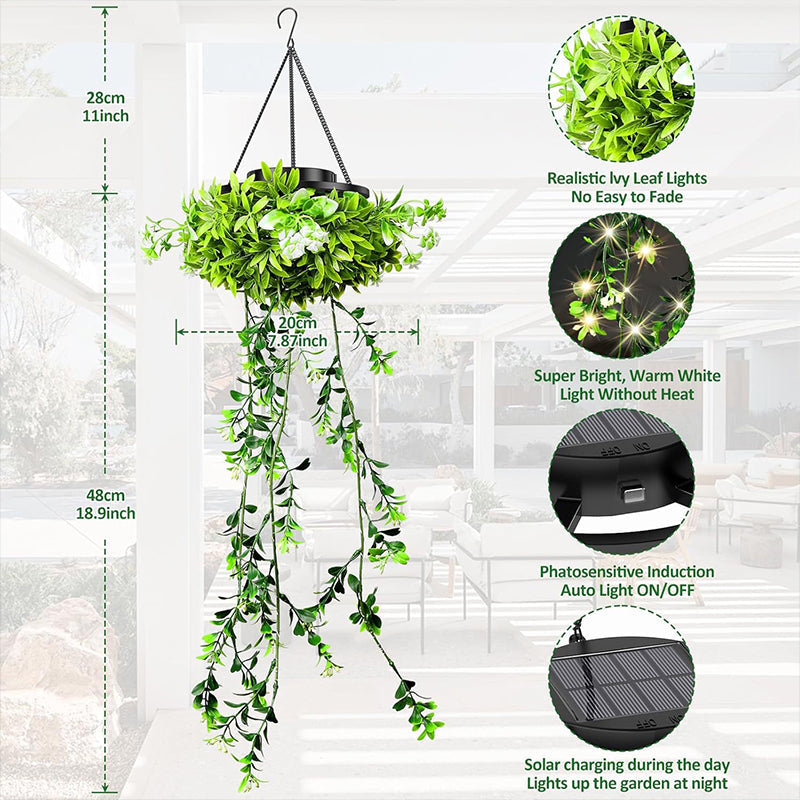 🔥2026 New Arrival ＆ Hot Sale🔥SOLAR-POWERED HANGING MILAN GRASS LIGHT! 💎 Lifelike Foliage, Auto On/Off & IP65 Waterproof ✨