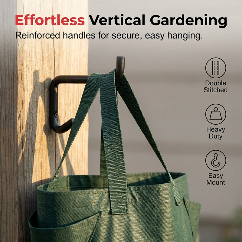 Hanging Planter Bag with Side Pockets