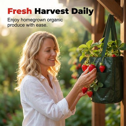Hanging Planter Bag with Side Pockets