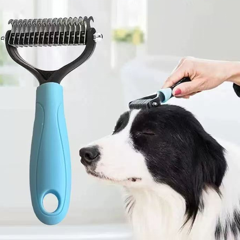 ⏰LAST DAY SALE: 🔥Dual-Sided Pet Grooming Comb for Dogs & Cats