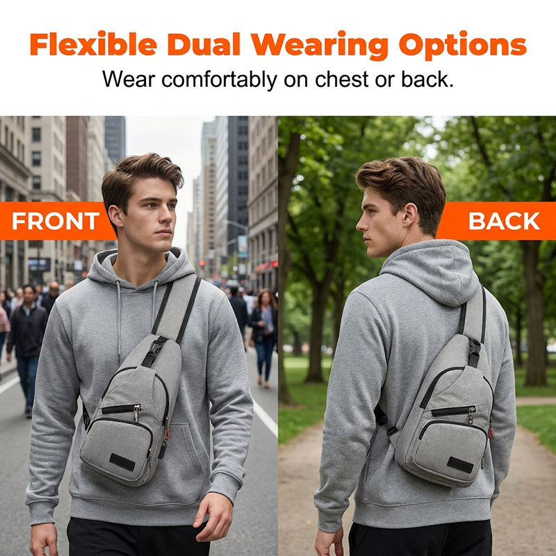 🎒 LIMITED-TIME 50% OFF! ✨ Outdoor Sport Sling Pack – High-Capacity, External Charging Port, Dual Wear 🌿