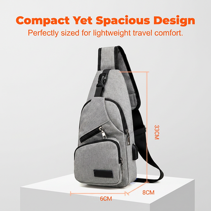🎒 LIMITED-TIME 50% OFF! ✨ Outdoor Sport Sling Pack – High-Capacity, External Charging Port, Dual Wear 🌿