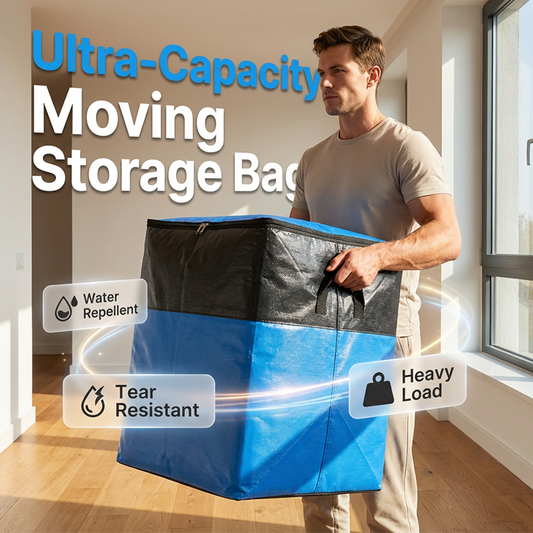 ⏰Last 4 hours Sale:£8.99!!🧳 Collapsible Storage and Moving Bag – Heavy-duty handles & zippered closure – Folds flat, perfect for moving, travel or closet organization – reusable & easy to clean 🏠3