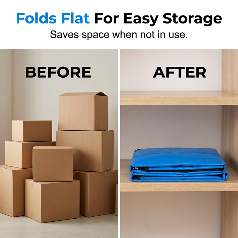 ⏰Last 4 hours Sale:£8.99!!🧳 Collapsible Storage and Moving Bag – Heavy-duty handles & zippered closure – Folds flat, perfect for moving, travel or closet organization – reusable & easy to clean 🏠3