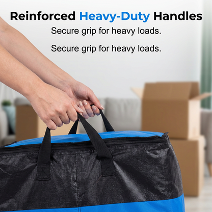 ⏰Last 4 hours Sale:£8.99!!🧳 Collapsible Storage and Moving Bag – Heavy-duty handles & zippered closure – Folds flat, perfect for moving, travel or closet organization – reusable & easy to clean 🏠3