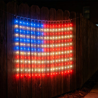 ❤️LIMITED-TIME 30% OFF! ✨ Patriotic Flag Net Lights – USB, Waterproof, 50,000-Hour ✨