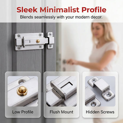 Auto-Rebound Security Door Latch