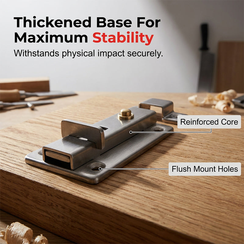 Auto-Rebound Security Door Latch