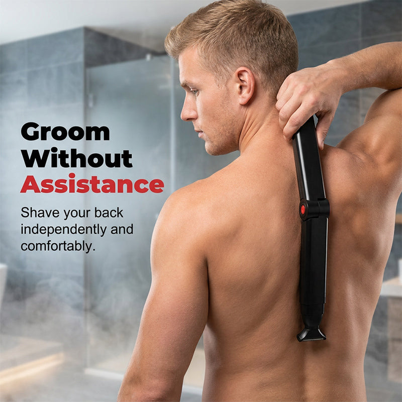 🥳2026 HOT SALE🥳💞50K+ SOLD!🪒💪 49% OFF! Reach-Anywhere Body Trimmer – Extendable handle, precision heads. Trim back, chest & legs yourself – no help needed! 🧔✨