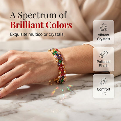 🎉 2026 Sale — Over 50,000 Sold!💞 Women's Elegant Multicolor Tennis Bracelet