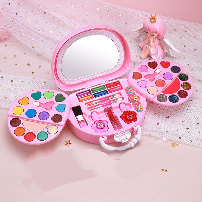 🎉 2026 Sale — Over 26,000 Sold!💖 Kids Washable Makeup Toy Set with Portable Pink Handbag 👛
