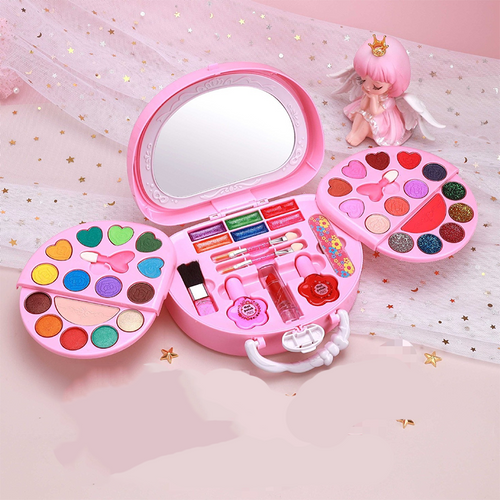 🎉 2026 Sale — Over 26,000 Sold!💖 Kids Washable Makeup Toy Set with Portable Pink Handbag 👛