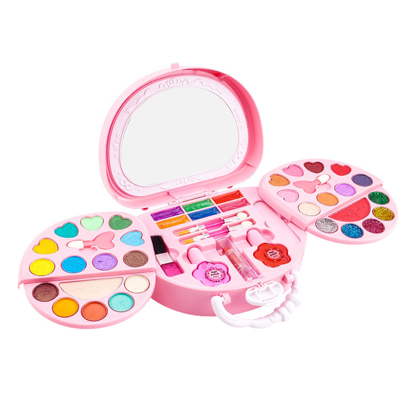 🎉 2026 Sale — Over 26,000 Sold!💖 Kids Washable Makeup Toy Set with Portable Pink Handbag 👛